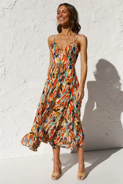 Elise™ | Colored midi dress Colorful Dresses