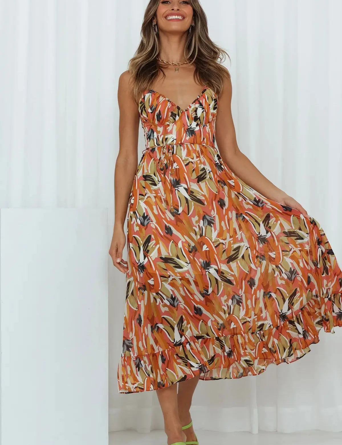 Elise™ | Colored midi dress Dresses