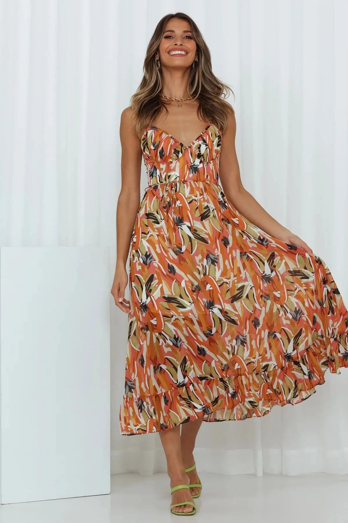 Elise™ | Colored midi dress Dresses