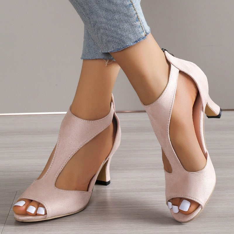 Océane Dubois | Fashionable Foot-Supportive High-Heels Pink Heels