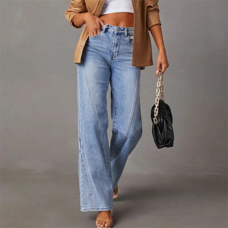 Cate | Flared Denim Jeans Pants