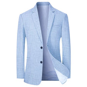Men's Vintage-Style Slim Fit Blazer Light blue Blazer