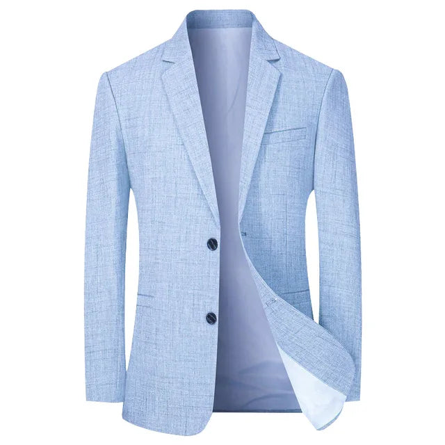 Men's Vintage-Style Slim Fit Blazer Light blue Blazer