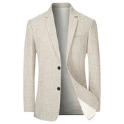 Men's Vintage-Style Slim Fit Blazer Khaki Blazer