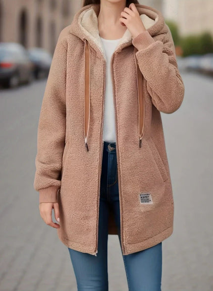 Cozy Fleece Winter Hoodie Khaki Winter Hoodie