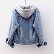 Plaza Sherpa-Lined Denim Jacket – Cozy & Stylish Women Jacket