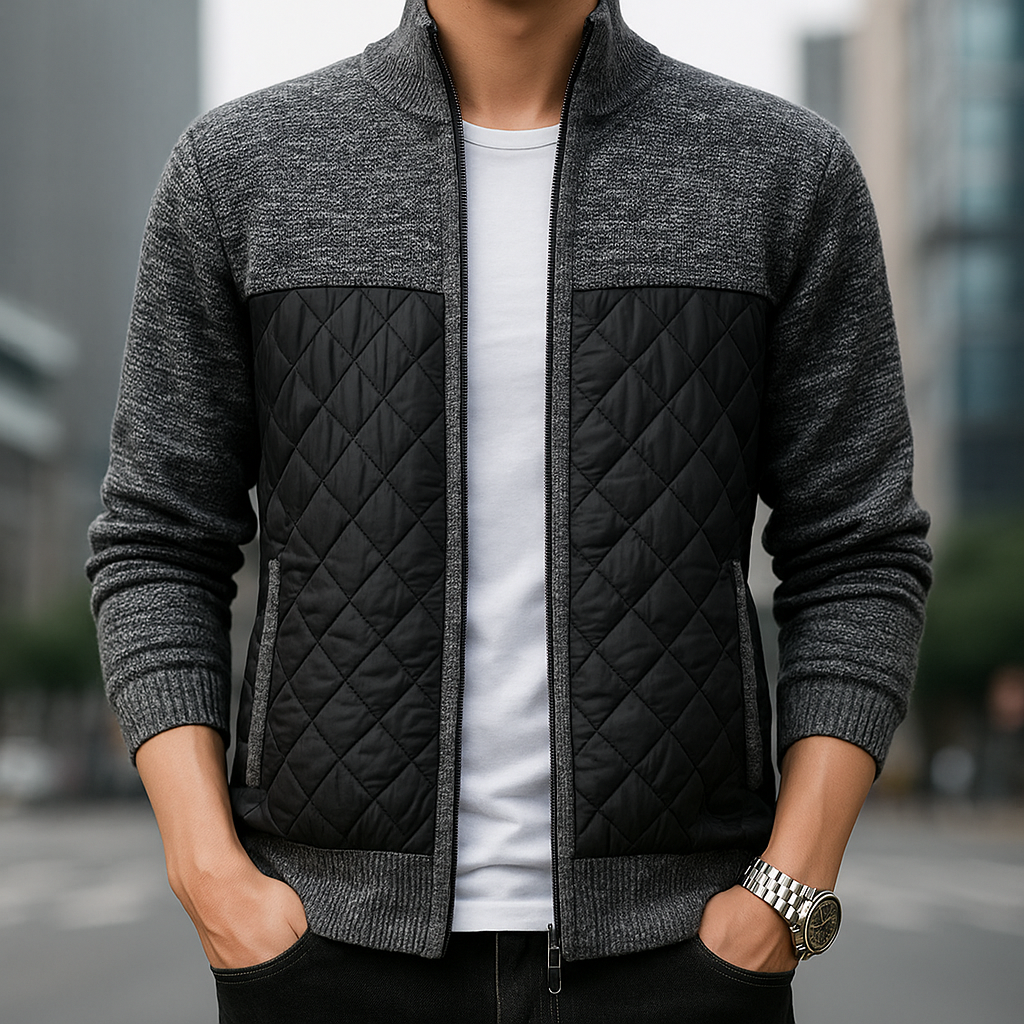 Knitted Cotton Jacket - Montaro