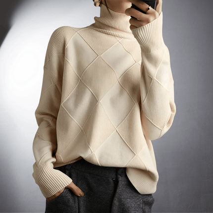 Comfort Turtleneck Sweater Beige Sweater