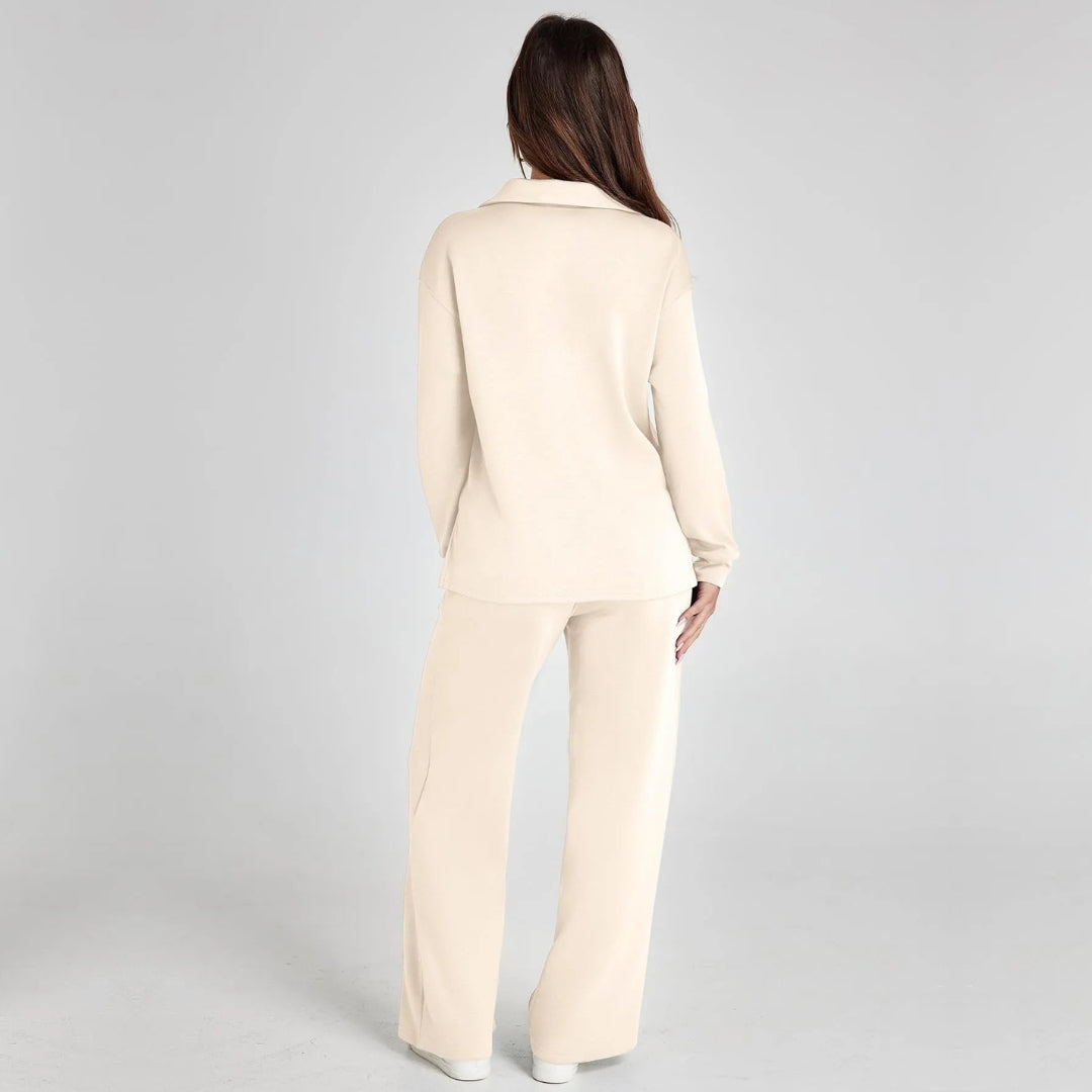Women’s V‑Neck Long Sleeve Lounge Set Outfit Sets