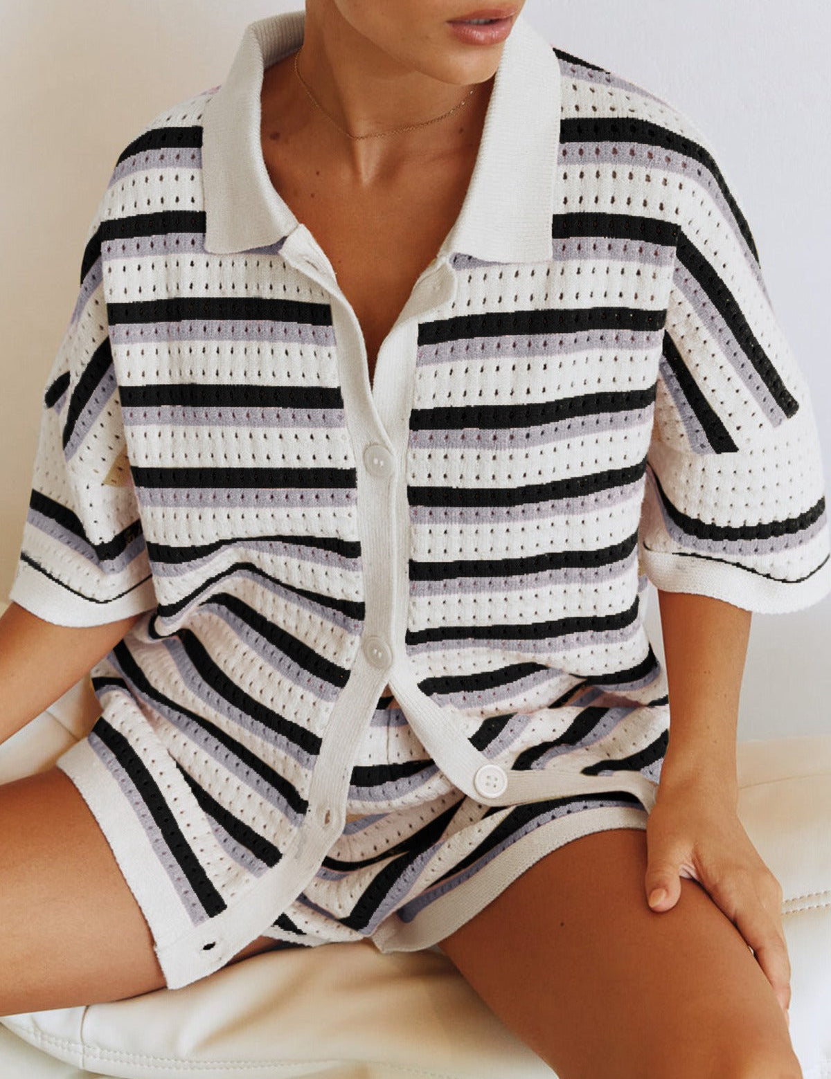 Saressa | Multicolored Knit Set - OKOHOKO™ FASHION