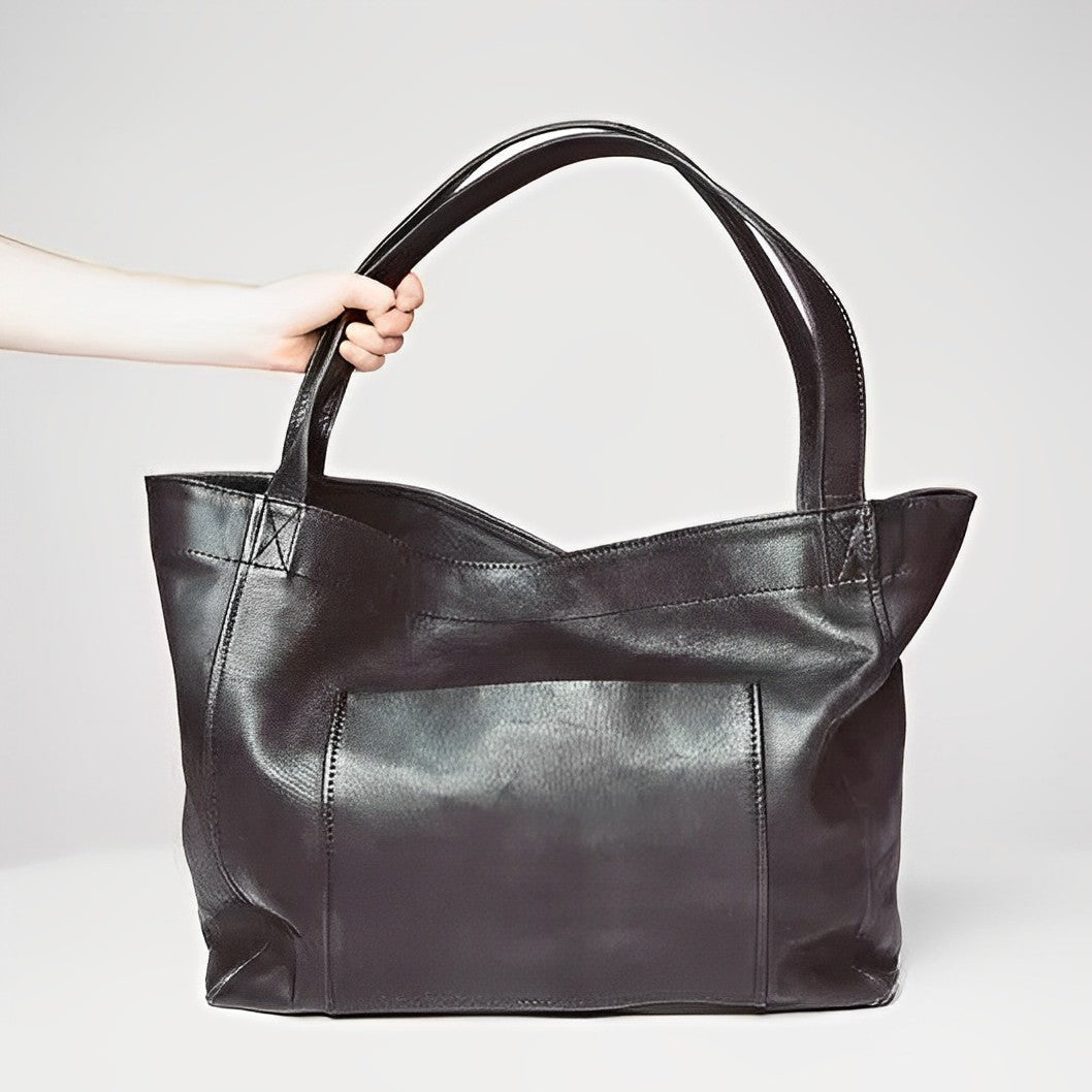 Aurelia | Vintage Leather Shoulder Bag Black
