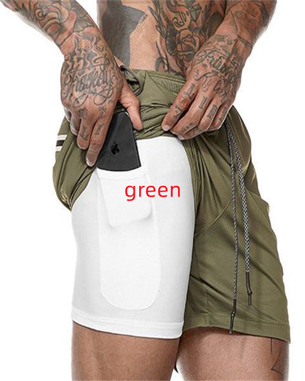 Pocket Compression Shorts Green Shorts