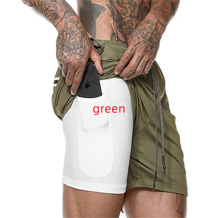 Pocket Compression Shorts Green Shorts