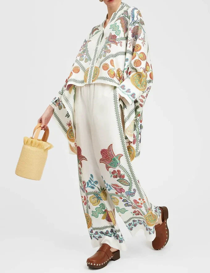 Florals And Fruits Print Set Floral Dresses
