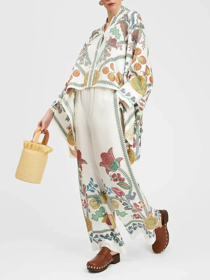 Florals And Fruits Print Set Floral Dresses
