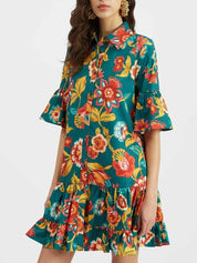 Floral Print Mini Dress Elegant Summer Dress Dresses