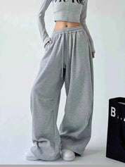 Oversized Wide Leg Drawstring Pants