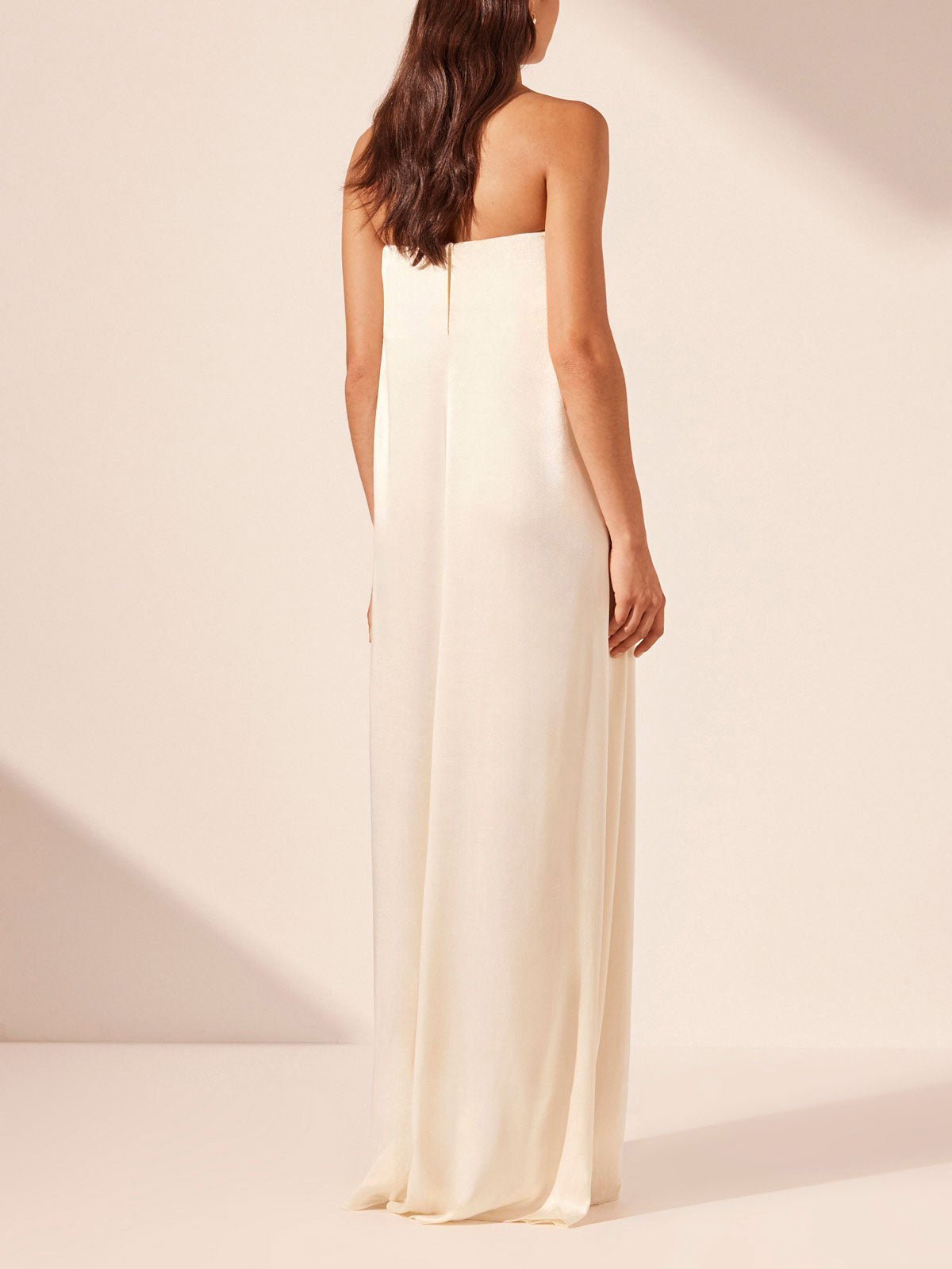 Elegant Satin Maxi Evening Gown Dress Dresses