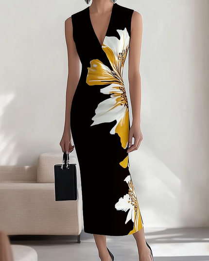 Jenny - V-Neck Sleeveless Dress Black dress