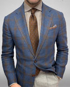 Blue checked