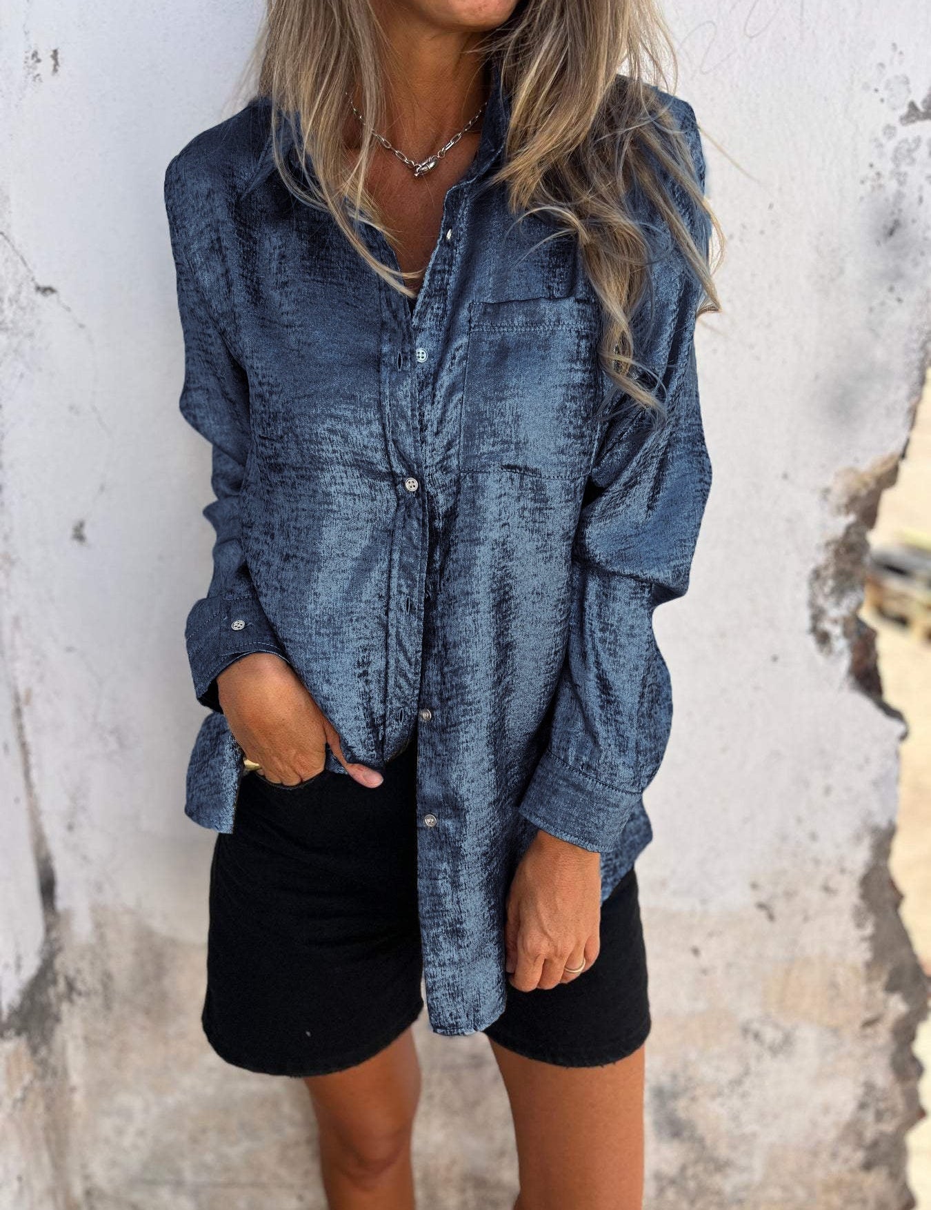 Ana | Metallic Trendy Blouse - OKOHOKO™ FASHION