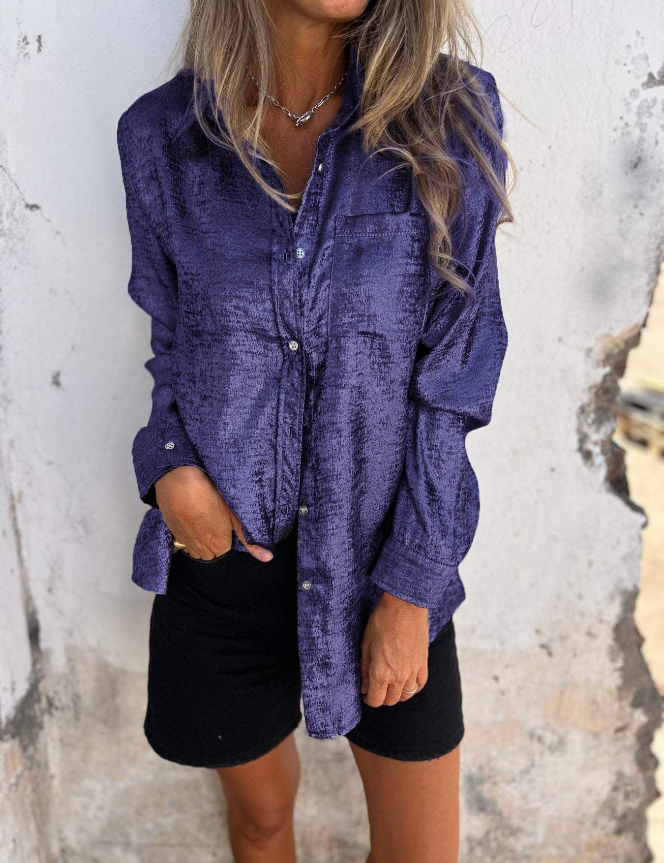 Ana | Metallic Trendy Blouse - OKOHOKO™ FASHION