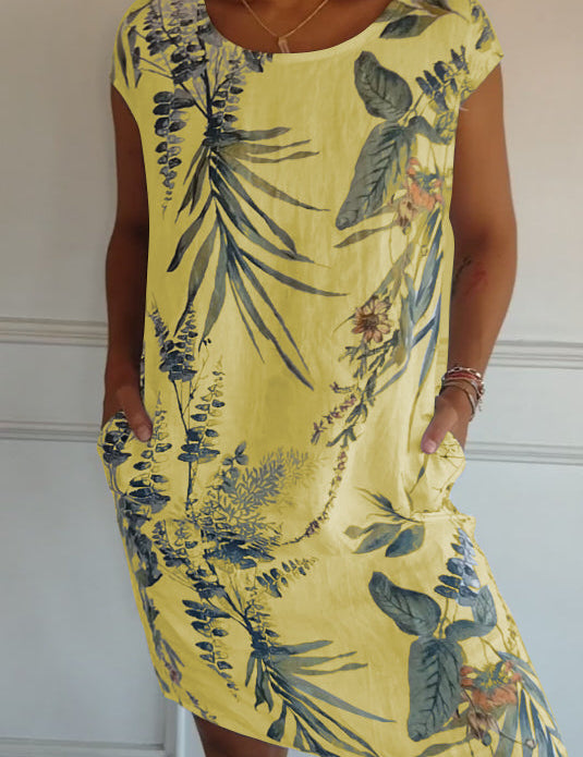 Aimee | Comfort dress Geel Dresses