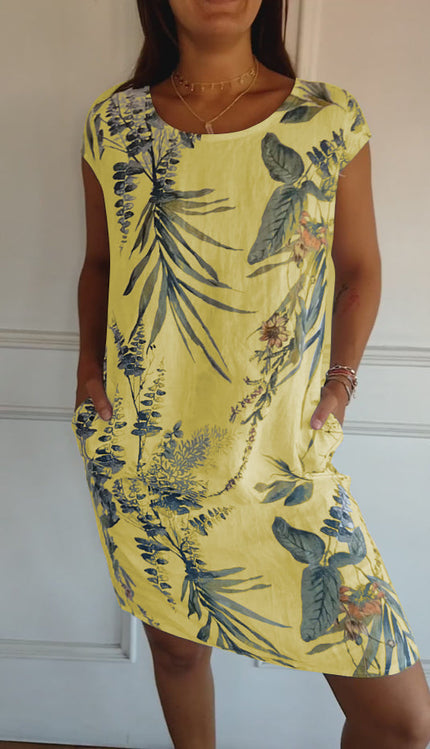 Aimee | Comfort dress Geel Dresses