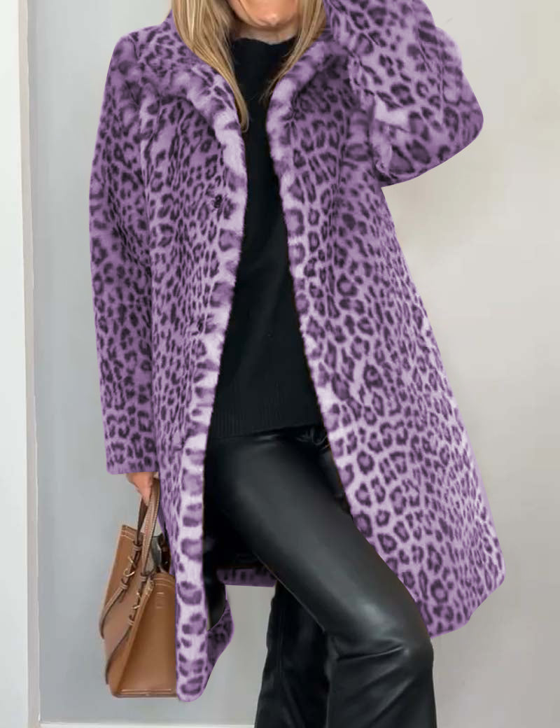 Chic Leopard Print Coat Coats & Jackets