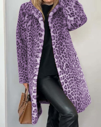 Chic Leopard Print Coat Coats & Jackets
