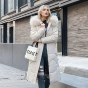 Diane - Extended warm winter coat White Jacken, Mäntel und Westen