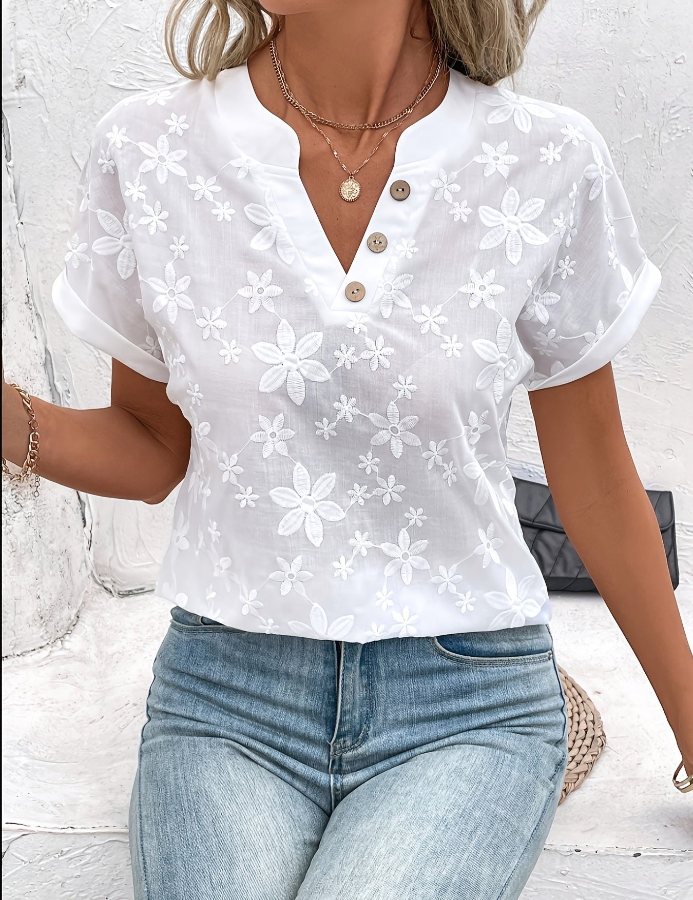 Liana Floral Draped Blouse