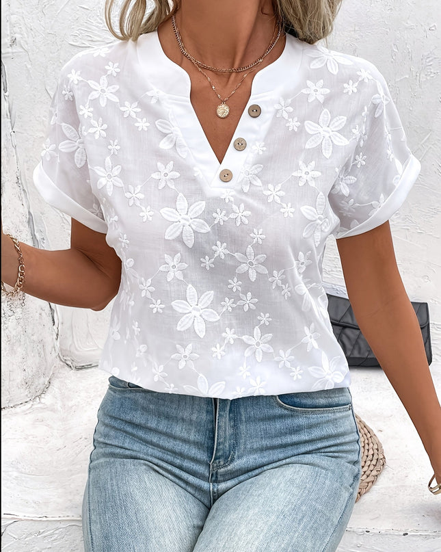 Liana Floral Draped Blouse
