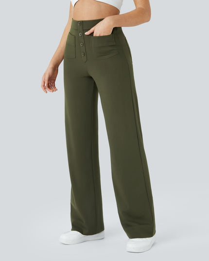 Jade | Elastic pants with high Waist Trousers