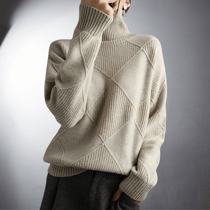 Comfort Turtleneck Sweater Khaki Sweater