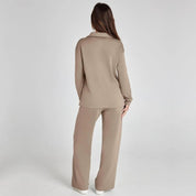 Women’s V‑Neck Long Sleeve Lounge Set Outfit Sets