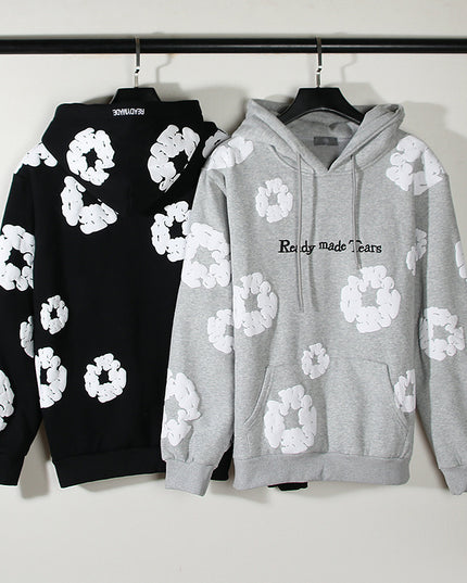 Pure Cotton Kapok Foam-Print Hoodie Sweater Hoodie