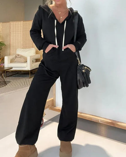 Isa™ | Effortless Comfort Daily Jumpsuit Black Jumpsuit