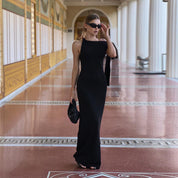 One-shoulder Ribbon Long Dress Dress