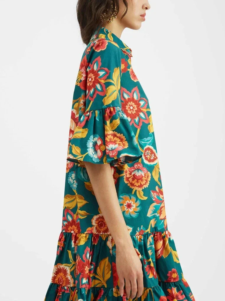Floral Print Mini Dress Elegant Summer Dress Dresses