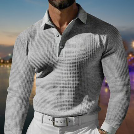 Simeon | Luxe Polo Sweater Grey Sweater
