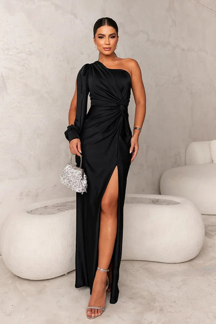 Fione | Elegant and refined dress Black Dresses