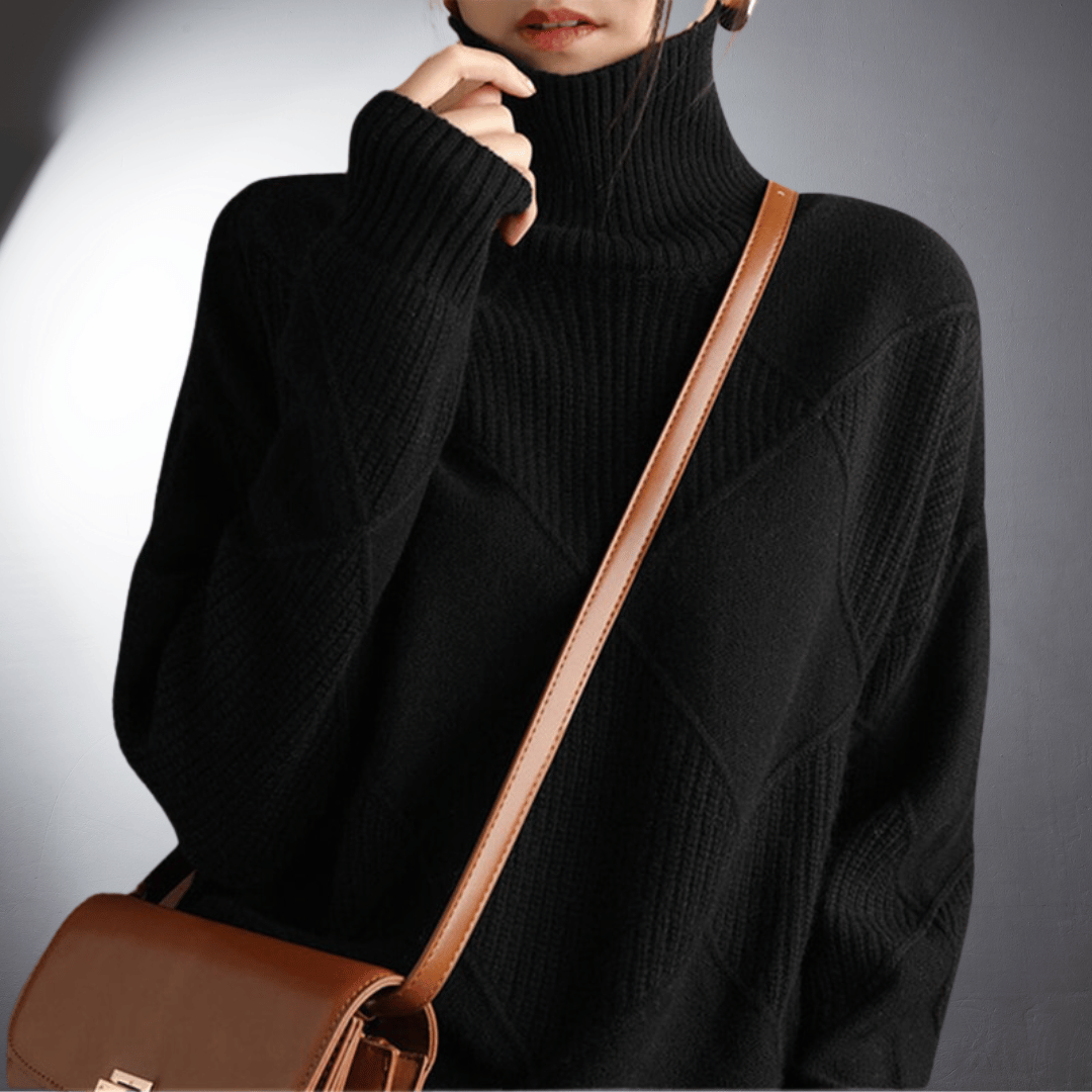 Comfort Turtleneck Sweater Black Sweater