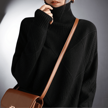Comfort Turtleneck Sweater Black Sweater