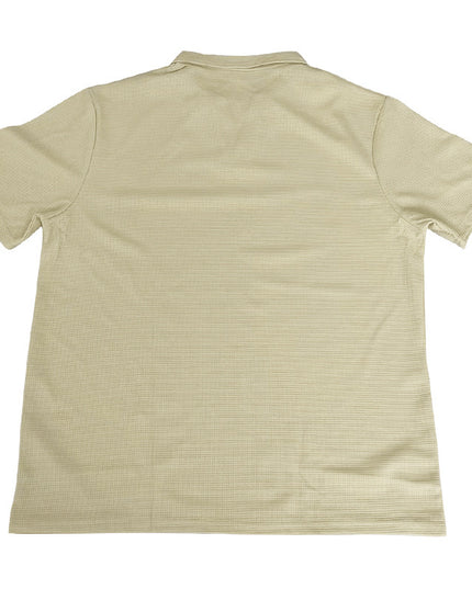 Men’s Waffle Lapel V‑Neck Short‑Sleeve Polo T-Shirts