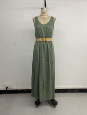 Women's Sleeveless Split Maxi Dress Dresses