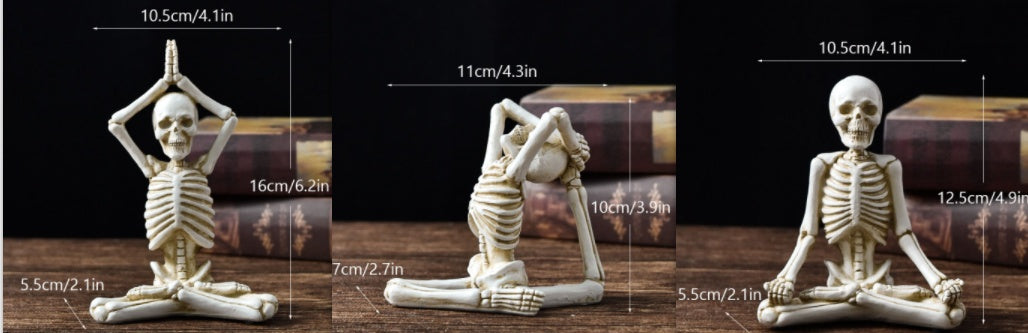 Cool Skeleton Meditation Pose Decor Suit Halloween Decorations
