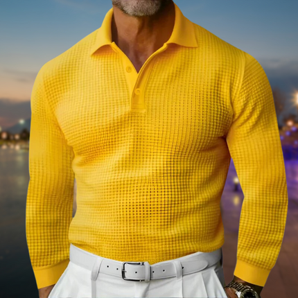 Simeon | Luxe Polo Sweater Yellow Sweater