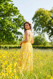 Liana™ | Yellow Cannes Broderie Dress Dresses