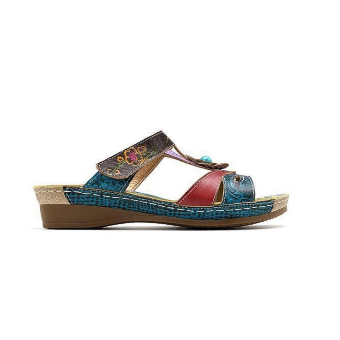 Orthopedic Lightweight Sandals With Handmade Prints Sandals